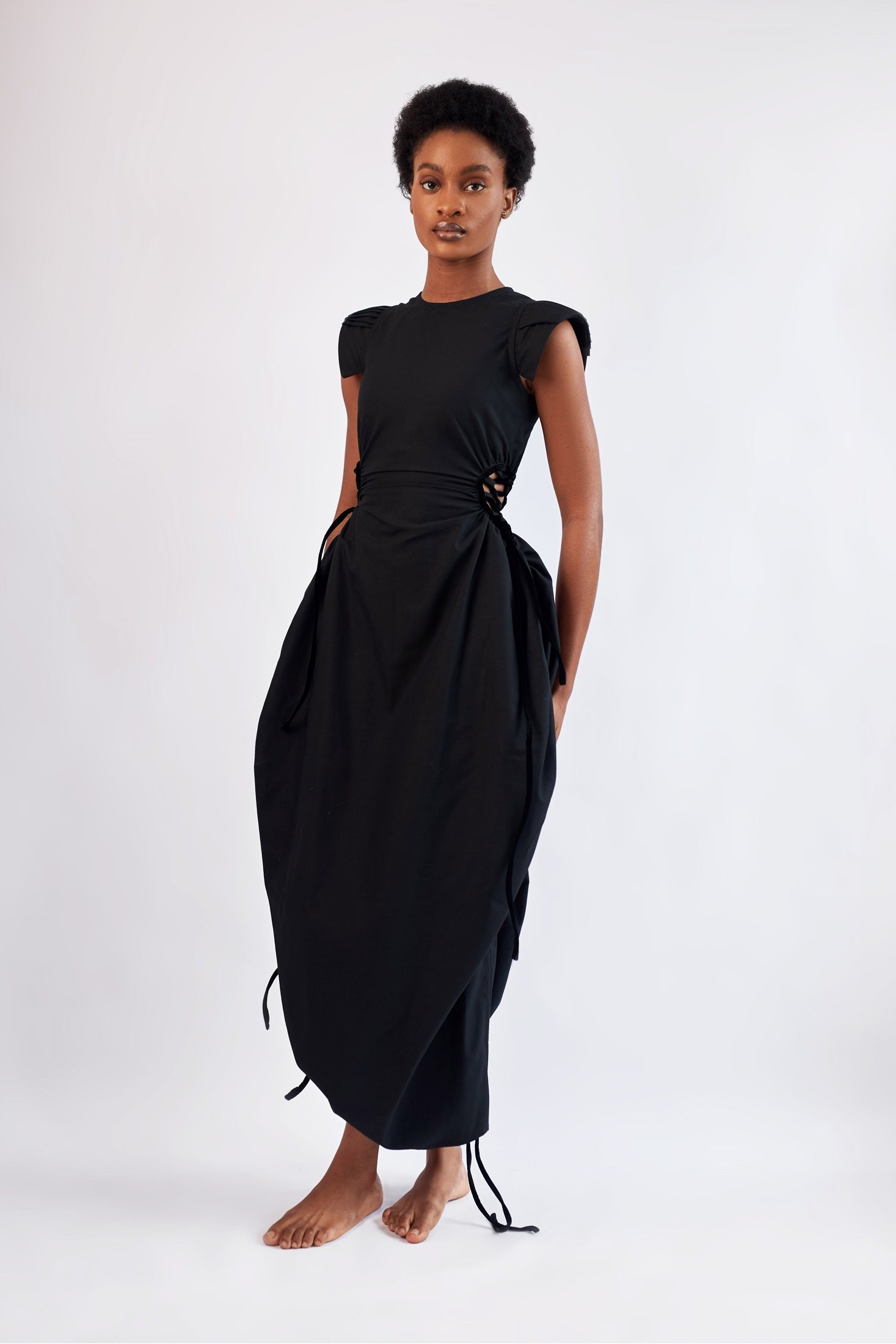 CUTARAH DRESS - beige, UK14 image