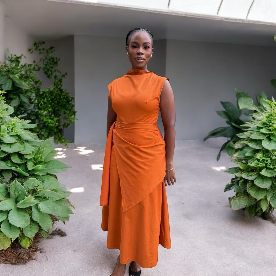 Wrap tie dress image 2